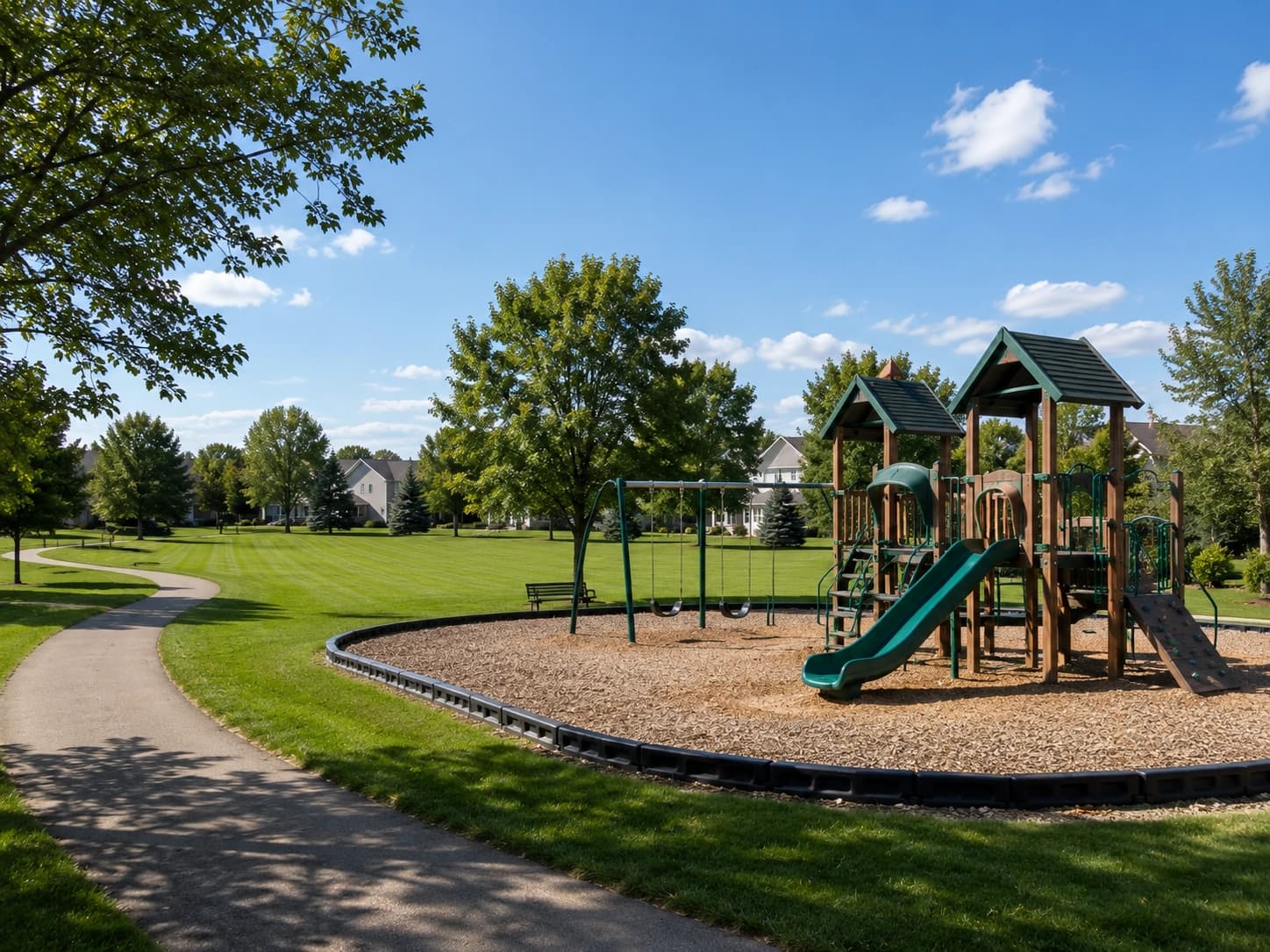 Neighborhood park with playground equipment near Bailey's Arbor, Woodbury